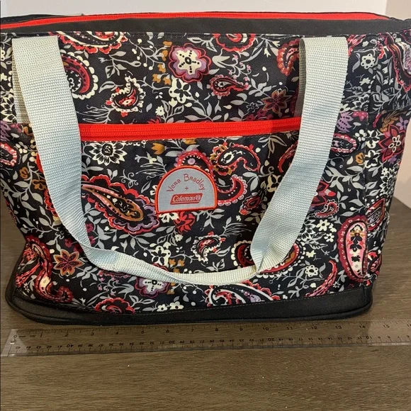 Vera Bradley Tote Bag Coleman Cooler Collaboration In Paisley Grey - Picture 9 of 11